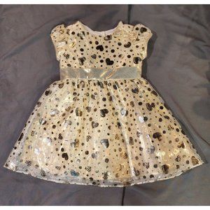 Toddler Size 2 All Occasion Tan And Gold Hearts Dress